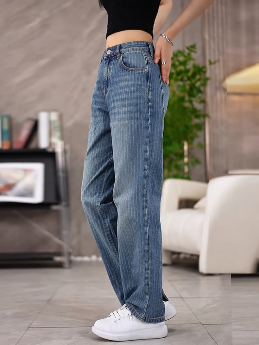 Women’s Indigo Strata Wide-Leg Jeans