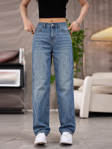 Women’s Indigo Strata Wide-Leg Jeans