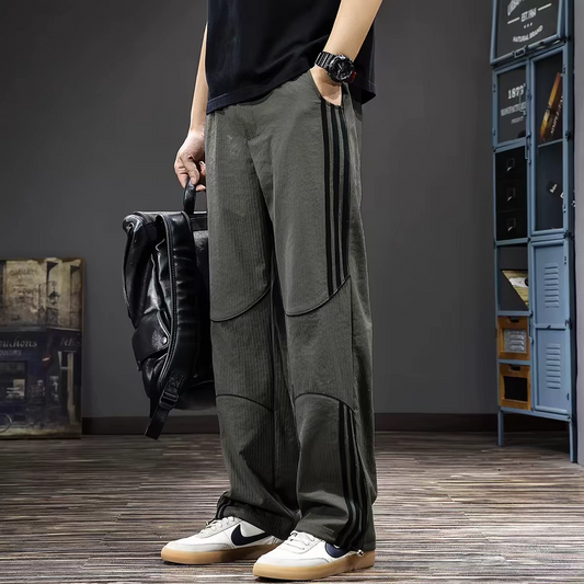 CurveLine Triple-Stripe Cord Joggers Pants