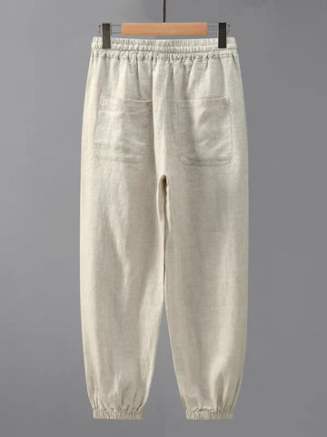 UrbanEase Linen-Blend Relaxed Jogger Pants
